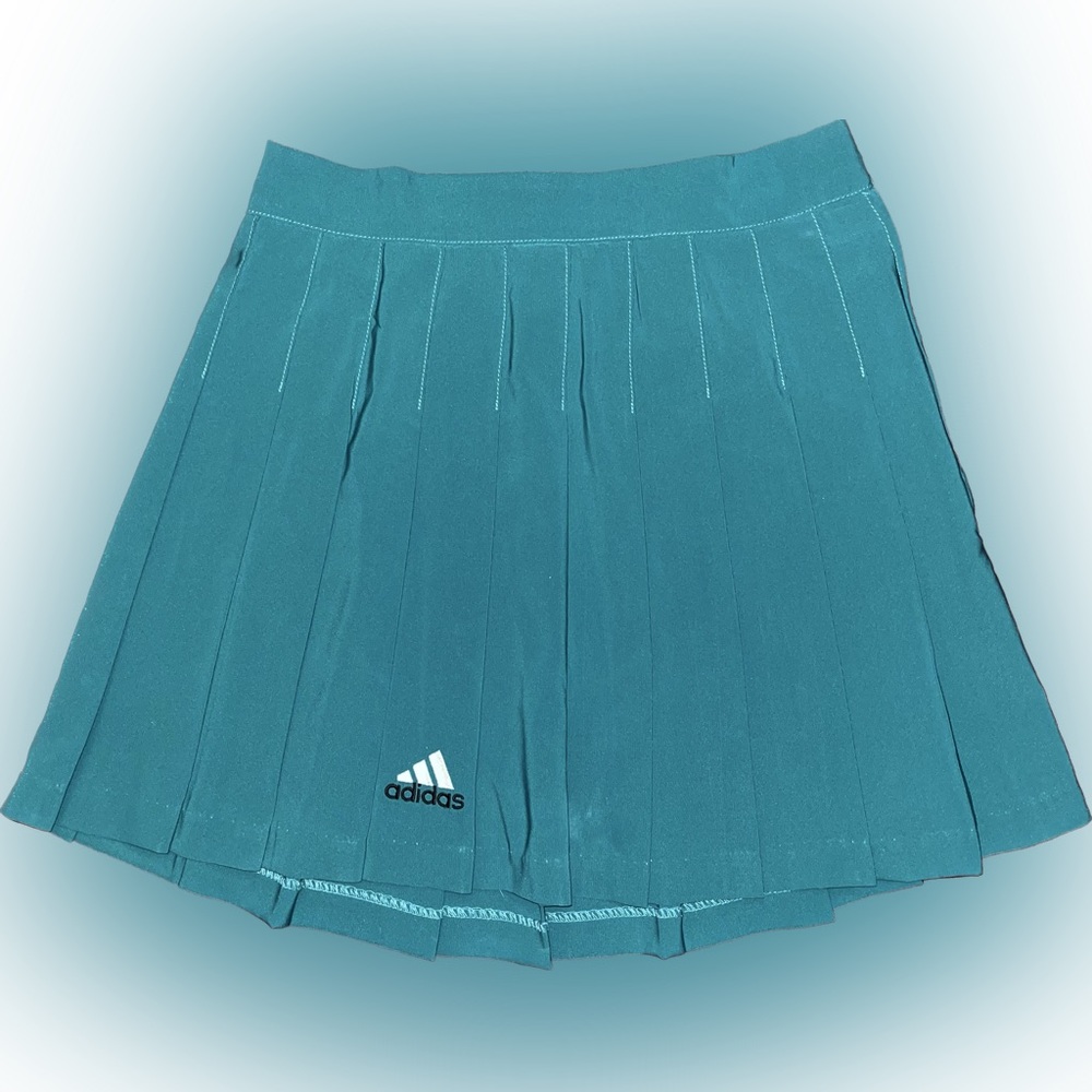 Vtg 90s Adidas Teal Tennis Skirt